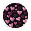 Round Mouse Pad, Shining Love Heart Pink Red Mouse Pads, Anti-Slip Rubber Base Mousepad for Laptop Home Office Desktop Accessories view 1