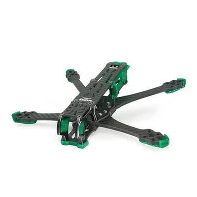 GEP-MK5X O3 Squashed X And GEP-MK5D O3 Deadcat Frame With 5mm Arms Compatible With O3 Air Unit 5inch FPV Freestyle HD Drone DIY Components(MK5D Pro Green)