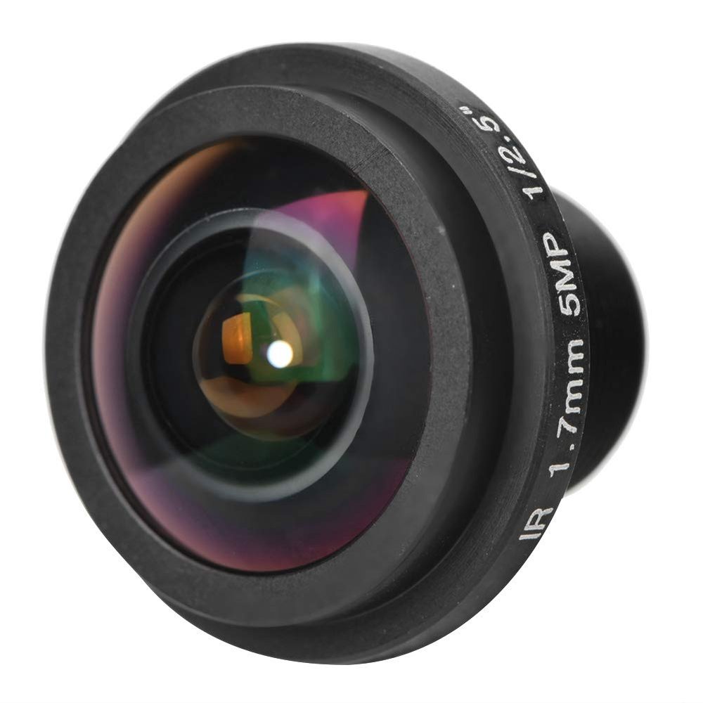 New Board 5mp 1.7mm 170 Wide Angle Fisheye Lens for CCTV Camera, Standard M12x0.5 Thread, High Sensitivity, Made of Sturdy Metal Material, Full Security Monitoring
