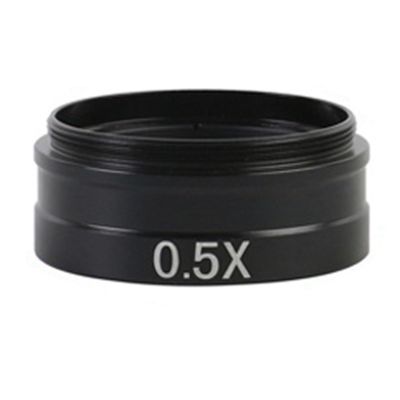 JOEBO Microscope Kit 0.75X 0.5X 2.0X 0.35X 1X Barlow Auxiliary Lens for 200X 180X 300X C Mount Lens Microscope Camera Microscope Lens Adapters(0.5X)