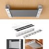 TYAMTOGSM Under Desk Laptop Holder, Under Desk Rack for Keyboard and Small Devices Up to 40mm/1.57in Thick Like Macbooks, Surface, Routers, Modems, Cable Box, Network Switch and More (White) view 1