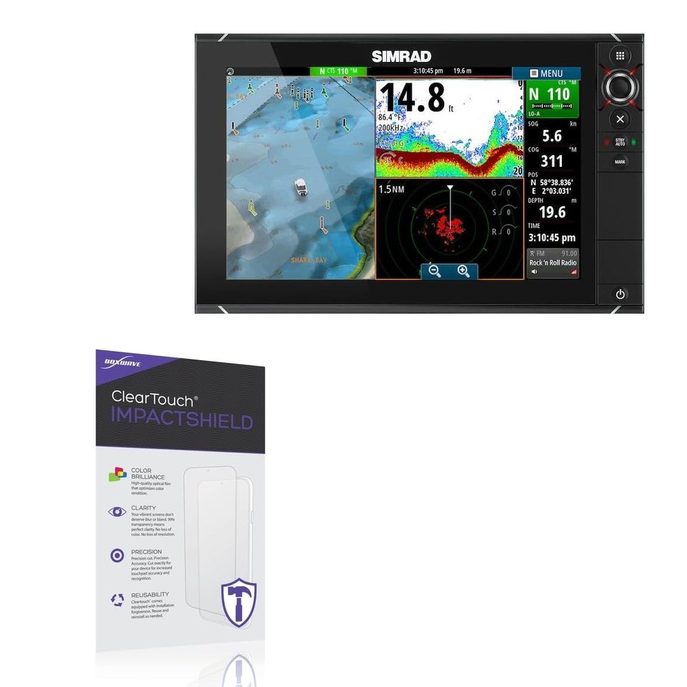 BoxWave Screen Protector Compatible with Simrad NSS Evo2 (12 in) - ClearTouch ImpactShield (2-Pack), Impenetrable Screen Protector Flexible Film