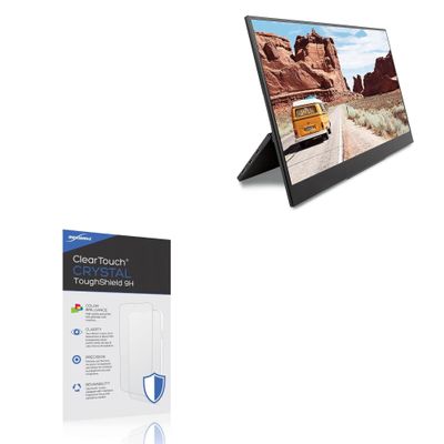 BoxWave Screen Protector Compatible with SideTrak Solo Pro Portable Monitor STFRHD16BL (15.8 in) - ClearTouch Crystal ToughShield 9H (2-Pack), Clear 9H Tough Flexible Film Screen Protector