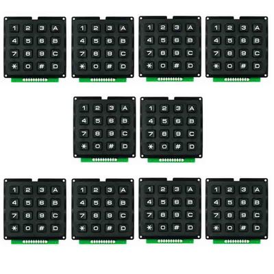 YOURRYONG US 10pcs 4x4 Matrix 16 Keypad Keyboard Module 16 Button with 16 Keys External Big Keypad for 4x4 Push Button