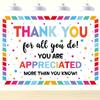 Thank You Backdrop 7x5ft We Appreciate You Party Decoration Background Thanks for All You Do You Do Backdrop for Staff Employee Teachers Doctor Retirement Party Decoration Banner Photo Props view 2