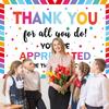 Thank You Backdrop 7x5ft We Appreciate You Party Decoration Background Thanks for All You Do You Do Backdrop for Staff Employee Teachers Doctor Retirement Party Decoration Banner Photo Props view 3