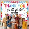 Thank You Backdrop 7x5ft We Appreciate You Party Decoration Background Thanks for All You Do You Do Backdrop for Staff Employee Teachers Doctor Retirement Party Decoration Banner Photo Props view 4