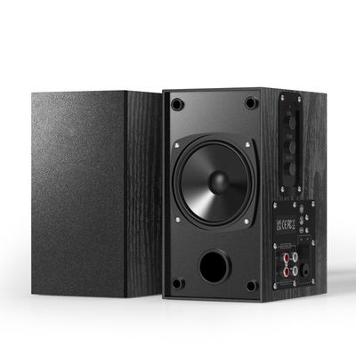 Elimavi 30W X 2 Powered Bookshelf Speakers - 3.5-RCA Input for Turntable, TV, PC, Record Player Speakers with 4 Inch Woofer & Wall Mounted