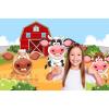 Red Barn Farm Backdrop Cow Group in The Farm Farmhouse Photography Background Happy Cute Farm Animals Backdrop Happy Birthday Baby Shower for Kids Children Cake Table Background Props 20x10ft view 2