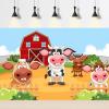 Red Barn Farm Backdrop Cow Group in The Farm Farmhouse Photography Background Happy Cute Farm Animals Backdrop Happy Birthday Baby Shower for Kids Children Cake Table Background Props 20x10ft view 3