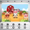 Red Barn Farm Backdrop Cow Group in The Farm Farmhouse Photography Background Happy Cute Farm Animals Backdrop Happy Birthday Baby Shower for Kids Children Cake Table Background Props 20x10ft view 4