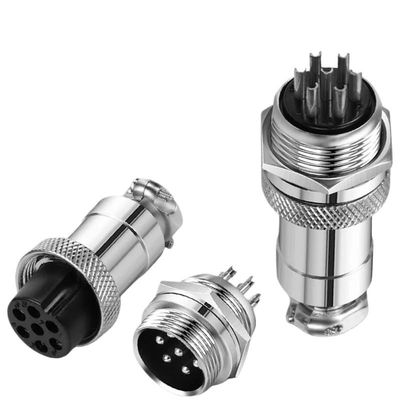 WLBQZESEG 5/20/100Set GX16 Connector Male Female Waterproof Circular Cable Connectors Sensor Encoder 2/3/4/5/6/7/8/9/10 PIN MAYAIYIN(GX16-9P Set)