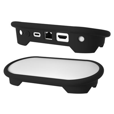 Hi Color Case for Google TV Streamer 4K Cover Compatible with Google Streaming Device 2024, Protective Google TV Streamer Box Sleeve(Black)