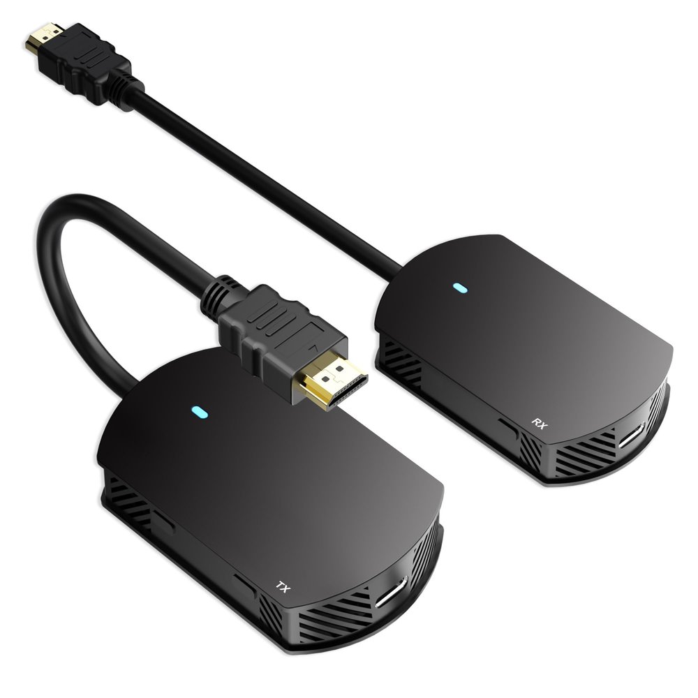 Aibilangose Wireless HDMI Transmitter and Receiver, 165FT/50M HDTV Extender 4K Decode Input 1080P Output, Portable Wireless Transmitter and Receiver, HDMI Extender for PC/HDTV/Projector/TV Box