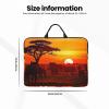African Animal Sunset Laptop Case 14 Inch, Water Resistant Laptop Sleeve with Handle Shockproof Protective Traveling Computer Cover Portable Laptop Bag Laptop Briefcase Men Women view 3
