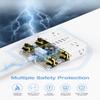 AOFO 15FT Surge Protector Power Strip,12 AC Outlets with 6 USB Ports (2 USB-C), Flat Plug Extension Cord with Multiple Outlets, Wall Mount for Home Office,Dorm, White view 2