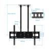 Ceiling TV Mount, Double Pole Telescopic Height Adjustment TV Bracket, for 40 to 90inch Low Profile TV, Max 900x600mm view 2
