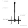 Adjustable Height TV Wall Mount Bracket, TV Ceiling Mount Bracket, Full Motion 360 Deg Rotation Tilting Swiveling, for Flat Panel LCD LED OLED Plasma TVs, Fits Up to 70 Inch TVs view 3