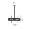 TV Stand Base Ceiling TV Bracket Swivels Tilts Extension Rotation TV Mount for Most 40-70 Inch LED LCD Flat Screen TVs, Max VESA 600x400mm Up to 110lbs Tv Stand Mount (Size : 2.5 Meter) view 3