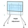 Stainless Steel TV Floor Bracket Tilt for 32u201470 Inches TVs,Black TV Floor Stand Mount on Wheels Castors Up to 35KG Tilting Height Adjustable,Max VESA 600x400mm Good view 2