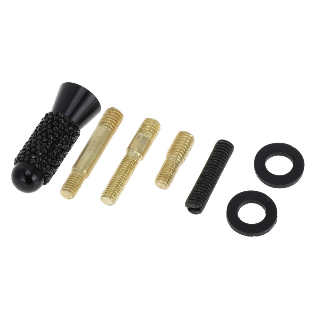 RATCHROLL 1 Set Universal Car Signal Antenna 1.50" Bling Rhinestone Polished Finish Antenna for Decoration Aluminum Alloy Material Black
