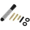 RATCHROLL 1 Set Universal Car Signal Antenna 3.15" Bling Rhinestone Polished Finish Antenna for Decoration Aluminum Alloy Material White view 1