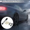 RATCHROLL 1 Set Universal Car Signal Antenna 3.15" Bling Rhinestone Polished Finish Antenna for Decoration Aluminum Alloy Material White view 2