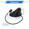 VekAuto Car Signal Antenna Base, AM/FM Signal Roof Aerial for Fiat 500 Panda 2012 Offroad Rubber Metal Material Black view 3