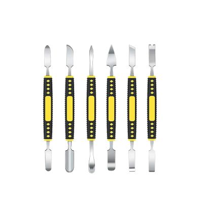 6PCS Universal Metal Crowbar Prying Opening Repair Tool For Mobile Phone Screen Notebook Dual Heads Spudger Home Hand Tools Sets
