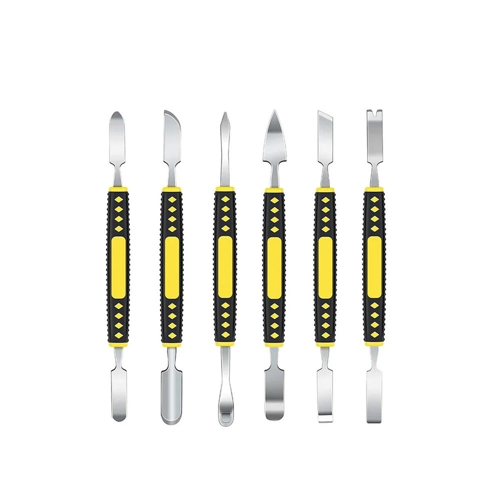 6PCS Universal Metal Crowbar Prying Opening Repair Tool For Mobile Phone Screen Notebook Dual Heads Spudger Home Hand Tools Sets
