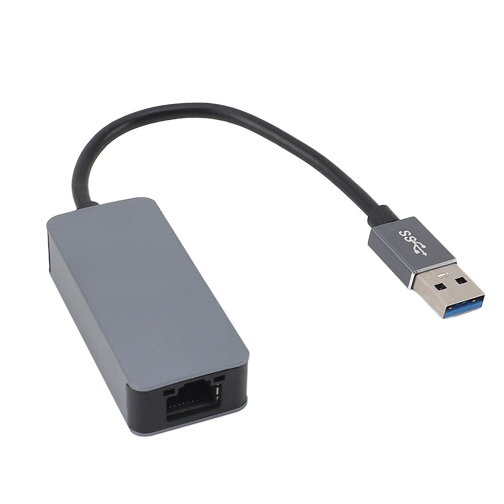 2.5G Ethernet Adapter USB 3.0 to RJ45, Plug and Play Portable USB AM to 2.5Gbps Ethernet Adapter for and OS X with Aluminium Alloy Material
