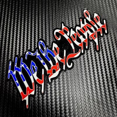 American Flag We The People 1776 Weathered Vinyl Sticker Decal (4"x12" Single)