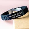 Eat. Sleep. Amateur Radio. Repeat. Glide lock Clasp Valentine's Unique Gift for Him, Her, Friends, or Coworkers view 3