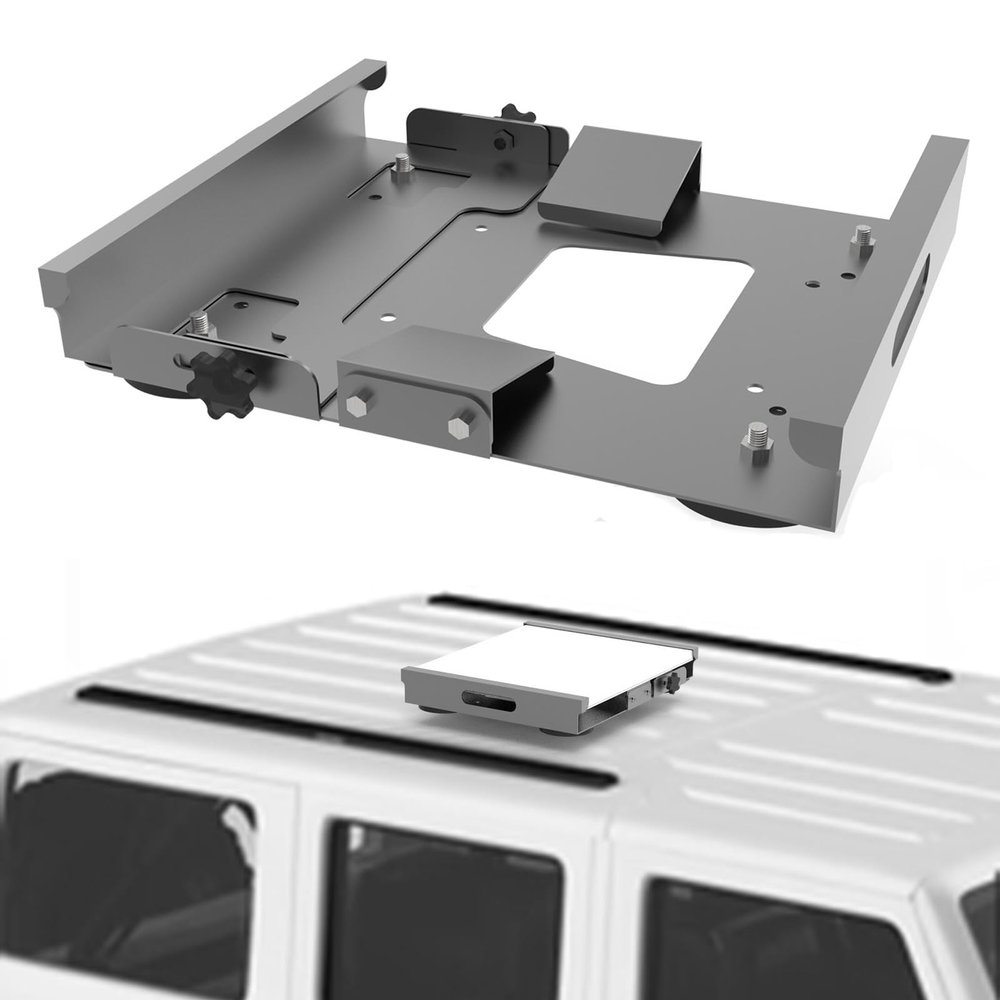 Adjustable V4 Car Roof Mount for Starlinks Mini, Quick Release Flat Magnetic Mounting Kit Aluminum Alloy Satellite Dish Protection for RV/Vans/Boat/Yachts (for starlink mini)