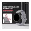 22mm 26mm Silicone Strap For Garmin Fenix E 8 7 Pro 7X 6 6X 5X 5Plus Quick Fit Wavy Silicone Watchband(Army Green Black,22mm) view 3