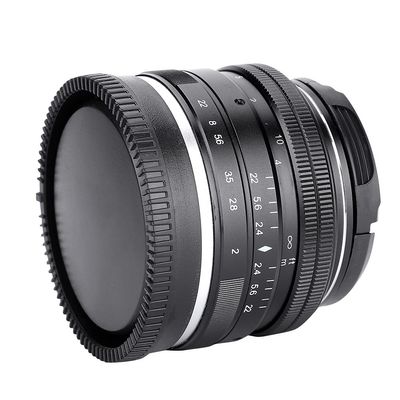 50mm F2.0 APS C Prime Lens for Mirrorless Camera, Large Aperture Manual Focus, Sturdy Lightweight Design, Advanced Optical Glass, Outstanding Portrait Shoot with Attractive Backg (M4/3 Bayonet)
