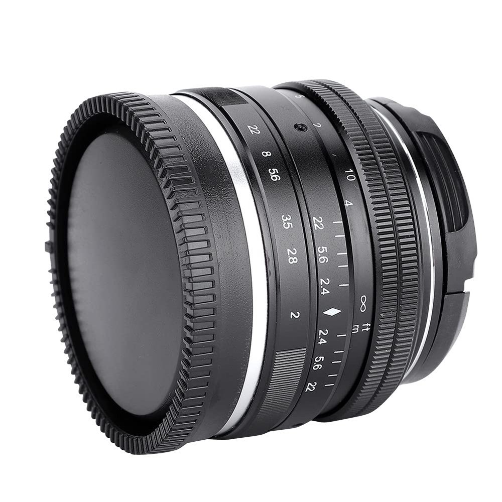 50mm F2.0 APS C Prime Lens for Mirrorless Camera, Large Aperture Manual Focus, Sturdy Lightweight Design, Advanced Optical Glass, Outstanding Portrait Shoot with Attractive Backg (M4/3 Bayonet)
