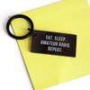 Amateur Radio Enthusiast Gifts, Eat. Sleep. Amateur Radio. Repeat. Keychain, Valentine's Unique Gifts from Men to Women view 3