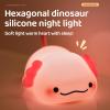 ATSUI Axolotl Night Light, LED Squishy Novelty Animal Lamp, Food Grade Silicone, 3 Level Dimmable, Breastfeeding Nursery Nightlight for Room Decor, Funny Gifts Stuff for Boys Girls Baby Children view 2