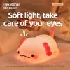 ATSUI Axolotl Night Light, LED Squishy Novelty Animal Lamp, Food Grade Silicone, 3 Level Dimmable, Breastfeeding Nursery Nightlight for Room Decor, Funny Gifts Stuff for Boys Girls Baby Children view 3