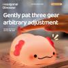 ATSUI Axolotl Night Light, LED Squishy Novelty Animal Lamp, Food Grade Silicone, 3 Level Dimmable, Breastfeeding Nursery Nightlight for Room Decor, Funny Gifts Stuff for Boys Girls Baby Children view 4