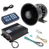 Car Megaphone, 200W 18-Tone Host Speaker Car Alarm Set,W/Microphone Function,Can Connect Flash Light,for Rescue and Ambulance,Engineering Operations view 4