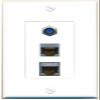 RiteAV 1 Port CAT6-SHIELDED CAT7 F81 Jack Coupler Female-Female Wall Plate [White] view 1