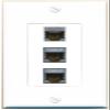 RiteAV 1 Port CAT6-SHIELDED 2 CAT7 Jack Coupler Female-Female Wall Plate [White] view 1