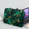 12 15.6 17.3inch Laptop Sleeve Case for Women,Marble Laptop Case,Briefcase Business Teacher Office Bag,Laptop Sleeve Bag with Handle Zippers Fits Notebook,Green view 2