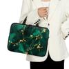 12 15.6 17.3inch Laptop Sleeve Case for Women,Marble Laptop Case,Briefcase Business Teacher Office Bag,Laptop Sleeve Bag with Handle Zippers Fits Notebook,Green view 3