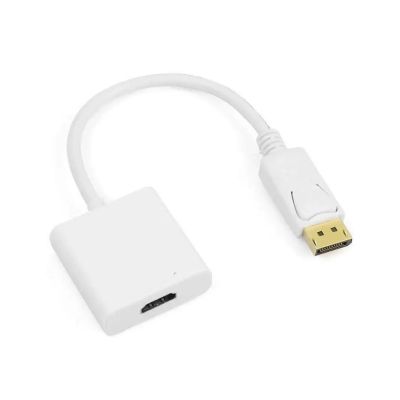 1080P DP to HDMI-Compatible Converter External Video Adapter Cable Multi Display Converter Compatible with The Desktop PC B2Z2(White)