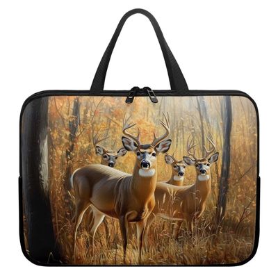 15-16 inch Laptop Sleeve with Handle,Cute Deers Pattern Laptop Case Bag,Briefcase Business Teacher Office Bag,Laptop Sleeve Bag Fits Most Size Laptops