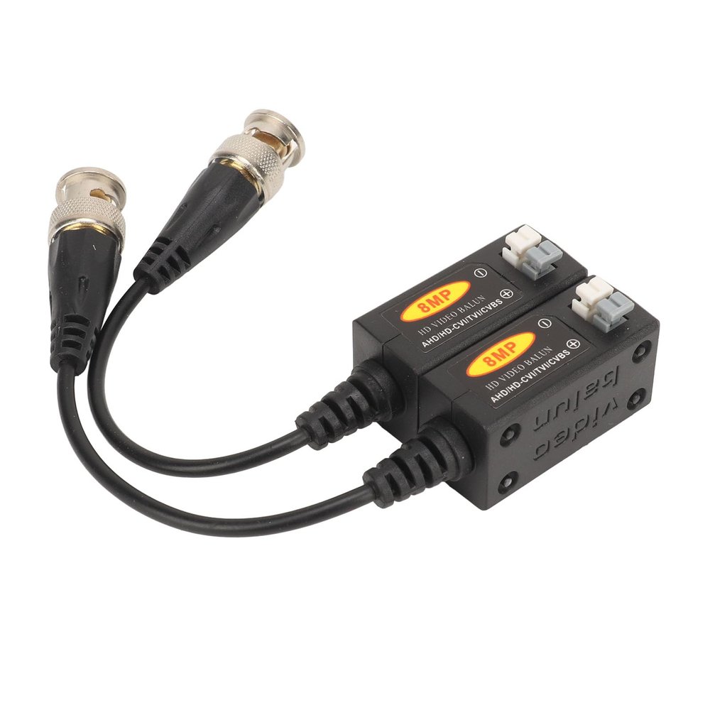 Video Balun Connectors, Video Balun, High Definition Balun Transmitter, Video CVBS, AHD, CVI, TVI, Single Channel BNC Video Transmitter, 8MP Twisted Pair Transmitter