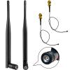 KHIYQILO RP-SMA Dual Band WiFi Antenna 6dBi 2.4GHz 5.8GHz, 6dbi Antenna for Wireless IP Camera, Vehicles, WiFi Routers, Drones view 1